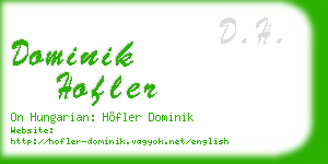 dominik hofler business card
